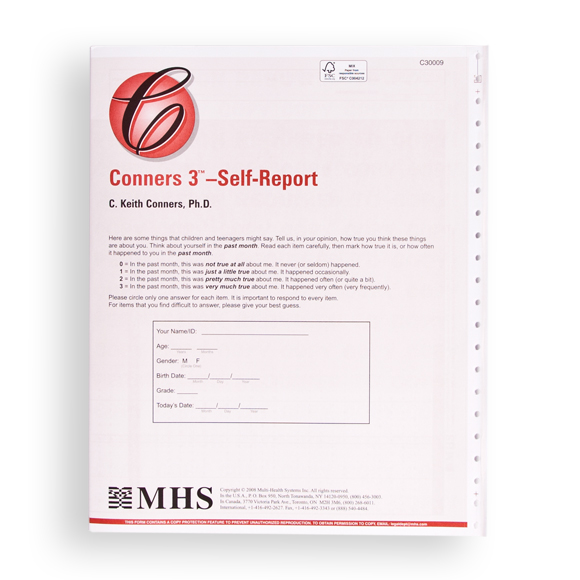 Conners 3 Self-Report Forms with DSM-5 Updates