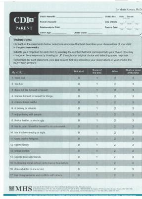 Children's Depression Inventory 2 (CDI 2) Parent Forms