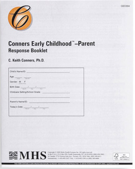 Conners Early Childhood Parent Response Booklets