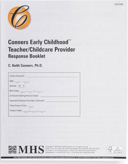 Conners Early Childhood Teacher/Childcare Provider Response Booklet