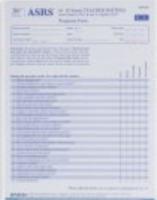 ASRS Short (2-5 yrs) Parent and Teacher/Childcare Provider Response Forms ASRS Short (2-5 yrs) Parent and Teacher/Childcare Provider Response Forms